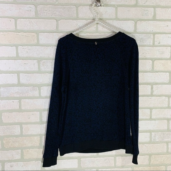Trina Turk Mixed Media Animal Print Sweatshirt Size M - Picture 7 of 9